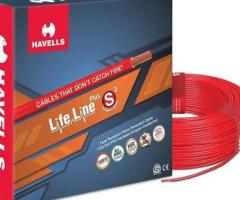 Havells Life Line Plus S3 Wire 1.0 to 10 Sqmm PVC Wire Price In Coimbatore